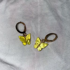 BUTTERFLY YELLOW EARRINGS
